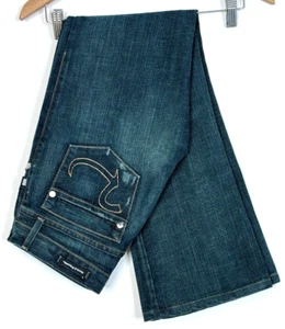 Rock & Republic Womans Size 29 Jeans Motley Wide Boot Dark Blue Classic Y2k - Picture 1 of 11