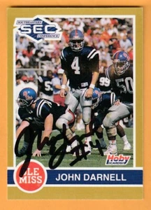 John Darnell Mississippi Rebels AUTO Signed 1991 SEC Hoby Corinth MS - Picture 1 of 2