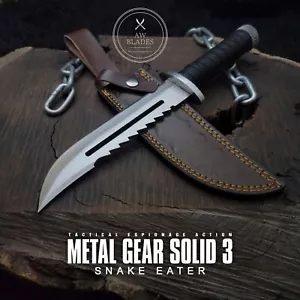Metal Gear Solid 3 Replica Knife | Snake Eater knife Gaming Knife with Sheath - Picture 1 of 7