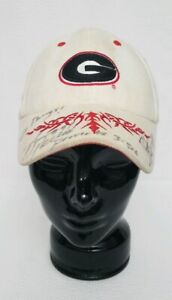 SIGNED University Of Georgia Bulldogs Football Ballcap Hat - POLLACK and GREENE 