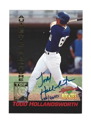 Todd Hollandsworth AUTÓGRAFO ROY Los Angeles Dodgers 1994 Signature Rookies AUTO Foto 1 de 2