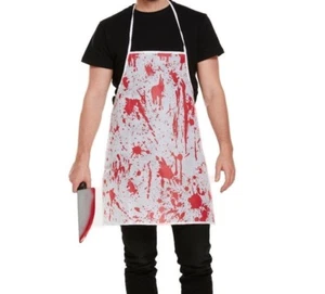 DELANTAL BLOODY HALLOWEEN ELEGANTE VESTIDO MUERTO CHEF ZOMBIE SCARY SPLATTER CONJUNTO SANGRE - Imagen 1 de 3
