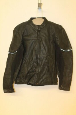 CHAQUETA DE CARRERAS ACOLCHADA VENTILADA PROTECCIÓN CONTRA CHOQUES CUERO NEGRO SHIFT DE COLECCIÓN PARA HOMBRES TALLA M Foto 1 de 4