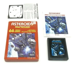 Asteroids (Atari 2600, 1981) By Atari (Box, Cartridge & Manual) NTSC - Picture 1 of 12