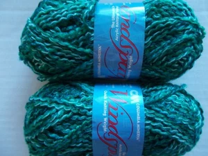 Columbia Minerva Windspun quick knitting yarn, Greens, lot of 2 - Picture 1 of 2