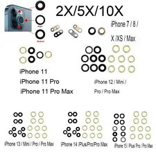 iPhone 15 14 13 12 11 Pro XS MAX XR X 8 7 Camera Glass Lens Replacement Lot+Tape