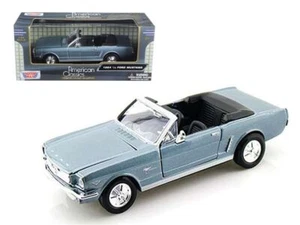 1964 1/2 Ford Mustang Convertible Light Blue 1/24 Diecast Model Car by Motormax - Picture 1 of 1