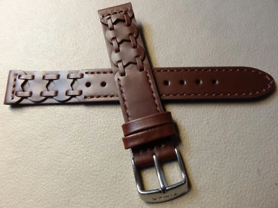 New Midsize LADIES 16mm Timex T2N902 Brown Weekender Braided Woven Watch Band - Image 1 of 4