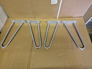 Set of 4 x 12" hairpin legs with pads on bottom - Picture 1 of 7