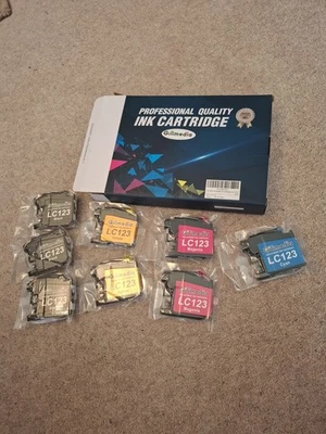 8x Gilimedia LC123 Printer Ink Cartidges - Black, Yellow, Cyan & Magenta x8 - Image 1 of 4