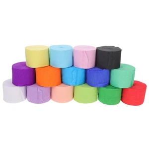  Streamer in carta crespa 12 pezzi decorazioni per feste colorate fatte a mano - Foto 1 di 16