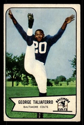 1954 BOWMAN GEORGE TALIAFERRO 50 VG FOOTBALL BALTIMORE COLTS - Image 1 of 2