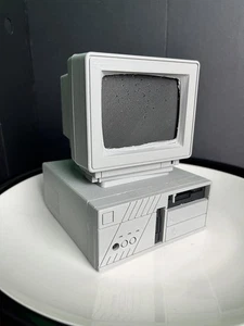 Retro Computer Miniature Desktop PC Engine Gray Compact Decor Used - Picture 1 of 4