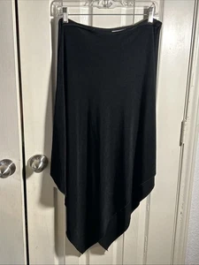Chicos Travelers Skirt No Size Black Stretch Slinky Knit Womens - Picture 1 of 3