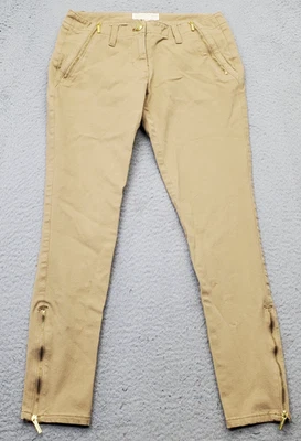 Michael Kors Pants Womens Size 4 Tan Cotton Casual Stretch Skinny Leg Ankle Zip - Image 1 of 4