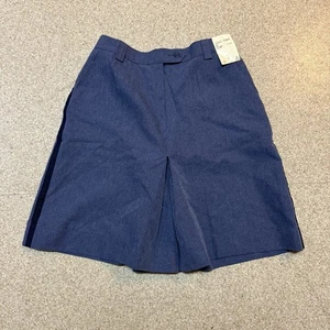VTG NWT WOMENS US POSTAL SHORTS BLUE SIZE 16 USA Made Polyester Talon Zipper - Picture 1 of 8