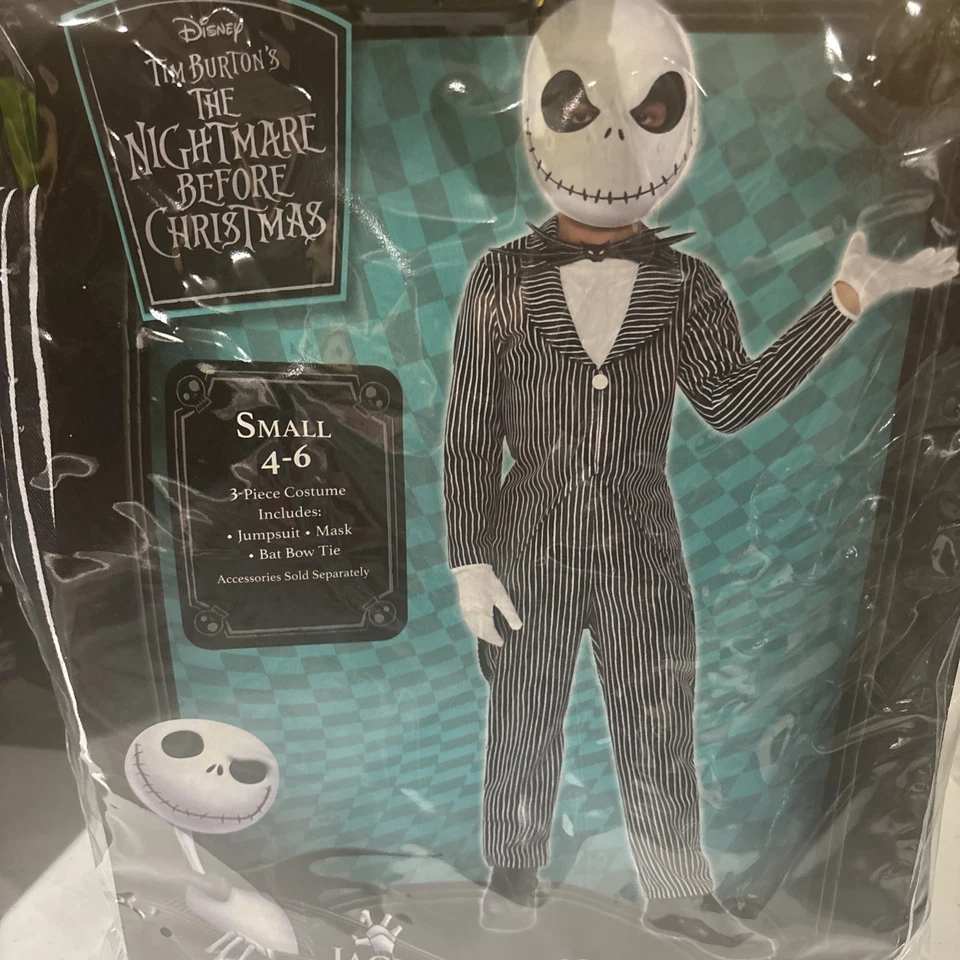 Disfraz Jack Skellington "Pesadilla Antes De Navidad" Niño Talla 8-10 NUEVO  Foto 1 de 1