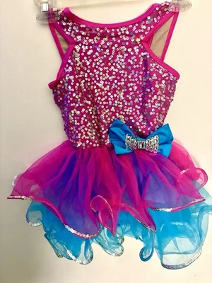 Girls Size 5 Dresses Multiple Variants Dress Up Leotard W Beautiful Colors - Image 1 of 4
