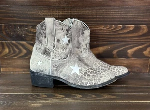 MEXICANA TRISTAR 7 Black Grey LEOPARD Women's Boots Made In Mexico - Picture 1 of 24