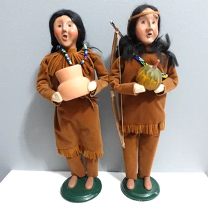 Byers Choice Carolers Thanksgiving Native American Indian Man And Woman - Bild 1 von 13
