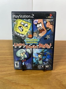 SpongeBob SquarePants Lights Camera Pants PlayStation 2 PS2 CIB Pro Resurfaced - Picture 1 of 11