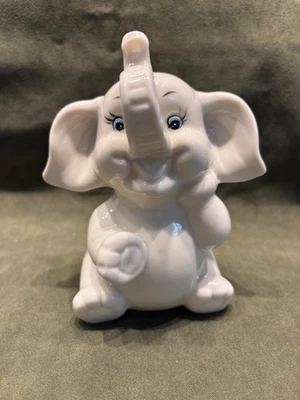 Vintage Ks Collection Elephant Coin Bank W/ Stopper Piggy Bank Ceramic - Image 1 of 4