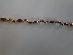 NIB AUTHENTIC 2.16 CTW DIAMOND AND RUBY BRACELET - Picture 1 of 1