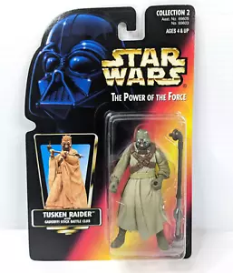 1996 Kenner Star Wars The Power of the Force Tusken Raider Red Card Closed Hand - Picture 1 of 8