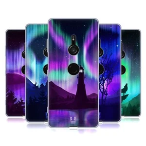 HEAD CASE DESIGNS NORTHERN LIGHTS SOFT GEL CASE FOR SONY PHONES 1 - Picture 1 of 12