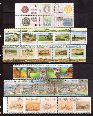 AUSTRALIA 5 tiras + 1 bloque MUH arranque por menos de valor nominal Foto 1 de 2