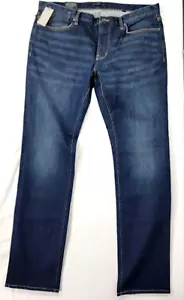 John Varvatos Men's Denim Blue Jeans Dark NEW Bowery Slim Straight Size 38 $198 - Picture 1 of 11