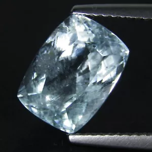 4.24Cts Natural Blue Color Unheated Aquamarine Cushion Cut Loose Gem REF VDO - Picture 1 of 6