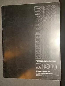 ADS 1500 Powered Bass System Owners Manual - Picture 1 of 3