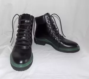Botines de combate ECCO para mujer "Crepetray Hybrid L" de cuero negro con cordones 9 EE. UU. - Imagen 1 de 6