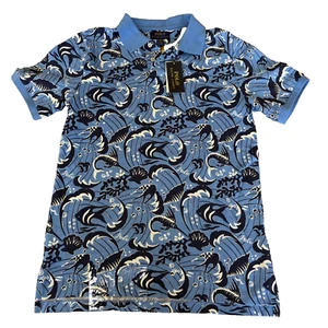 Polo Ralph Lauren Polo Shirt Big Boys XL (18-20) Short Sleeve Blue Sea Life NWT - Picture 1 of 7