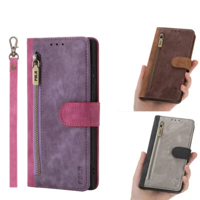 Canvas Zip Wallet Case Phone Case Cover for LG Q70 K20 K31 K61 K42 K52 Stylo 5 - Image 1 of 4