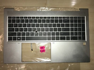 HP EliteBook 855 G7 Original Handauflage US Tastatur Backlit M21678-B31 Silber NEU - Bild 1 von 3