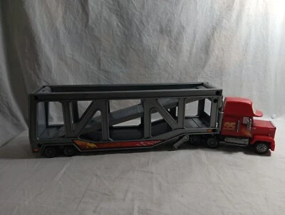 MATTEL Disney Pixar Cars Black/Red Mack Transporter Hauler Big Rig TRUCK HTF EUC - image 1 of 4