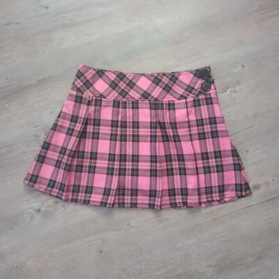 Falda Grunge Coqueta Botón Cuadros Plisado Y2K Foto 1 de 3