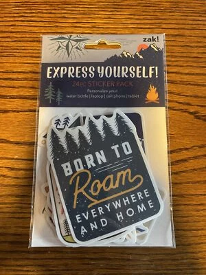 Zak Designs 24-Piece Vinyl Sticker Pack- Outdoors New  (A) - Image 1 of 4