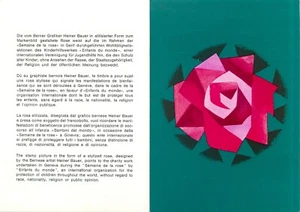 E0001 Stylized rose designed by the Bernese artist Heiner Bauer 1971 - Picture 1 of 2