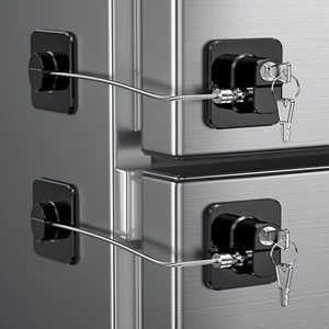 2 Pack Fridge Lock Freezer Lock with 4 Key for Child Safety Refrigerator Locks - Picture 1 of 21