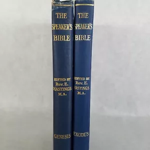 Lot of 2 The Speaker's Bible: Genesis - Exodus - James Hasting - 1940s Hardcover - Foto 1 di 24
