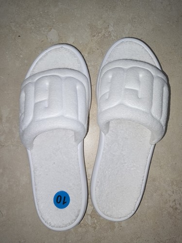 UGG MINI SLIDE sandalo donna tg.10 bianco suola rigida nuovo