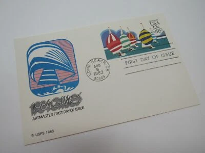 USPS Scott UX100 13c Olympic Yachting 1984 Postal Card First Day of Issue - Image 1 of 4