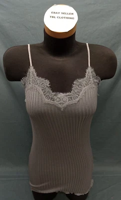 Zimmerli of Switzerland Richelieu Spaghetti Top Taupe Grey Size Medium NWT! - Image 1 of 4