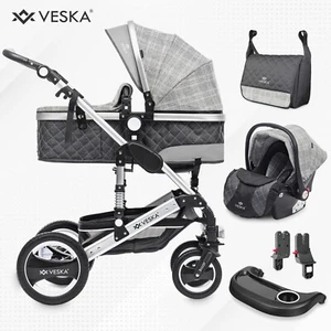 3 in 1 Kombi-Kinderwagen Buggy Reisebuggy inkl. Auto- Babyschale Jogger Faltbar - Bild 1 von 13