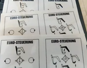 1 x Aufkleber Eurosteuerung Bagger Bedienen Steuern Heben Senken Euro Steuerung - Bild 1 von 12