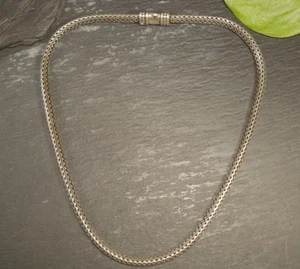 Starke 925 Sterling Silber Kette Dreieckige Schlangenkette Schwer Vintage - Bild 1 von 11
