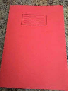 4 XExercise Books - A4 (297 x 210mm) 32 Pages Ruled 10mm squares red cover NEW - Picture 1 of 4